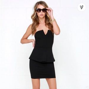 Black peplum dress